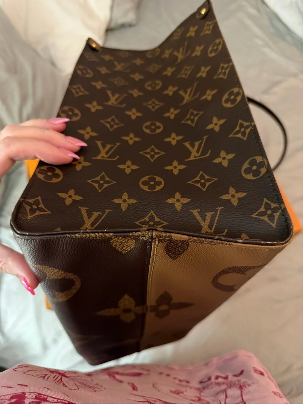 Louis Vuitton Reverse Monogram GM Canvas OnTheGo Tote FULL INCLUSION